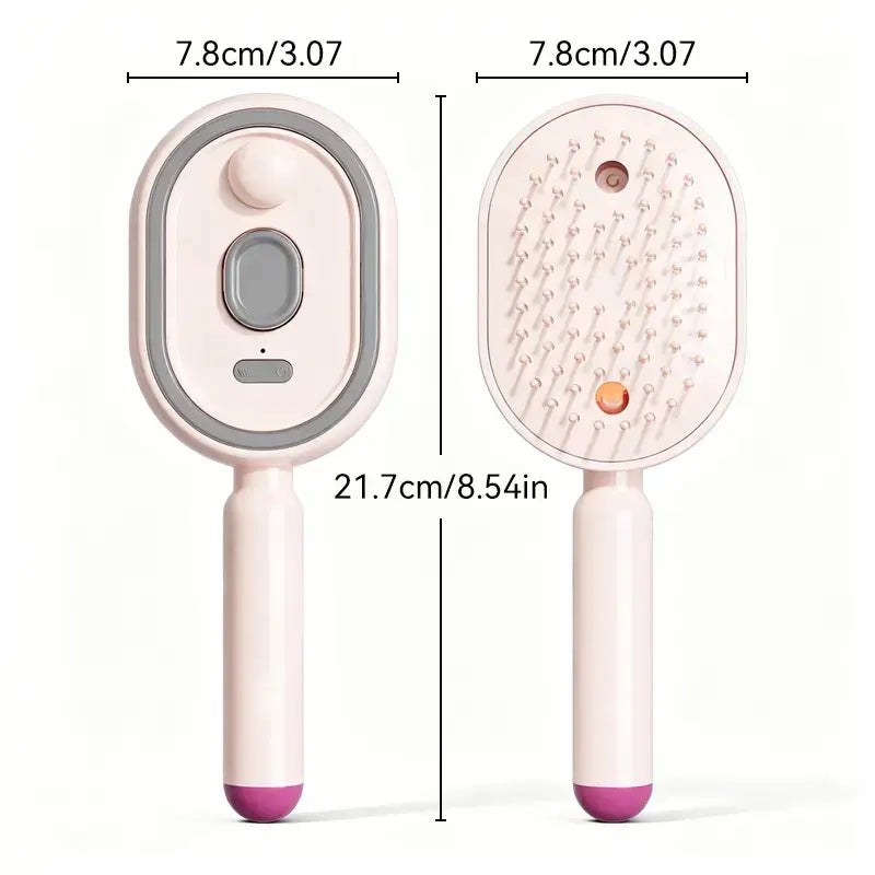 【Fathersdaygift】Multi-Function Hair Mist Spray Comb - Portable Detangling Brush with Fine Mist Nozzle, Refillable with Water, Leave-In Conditioner or Essential Oil, Suitable for All Hair Types